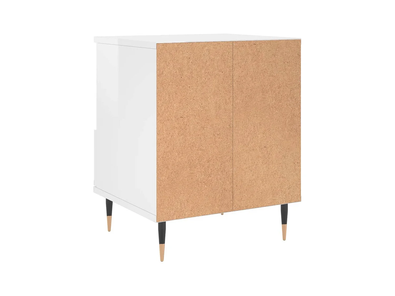 Blandon  Tables de chevet 2 pcs blanc brillant 40x35x50 cm