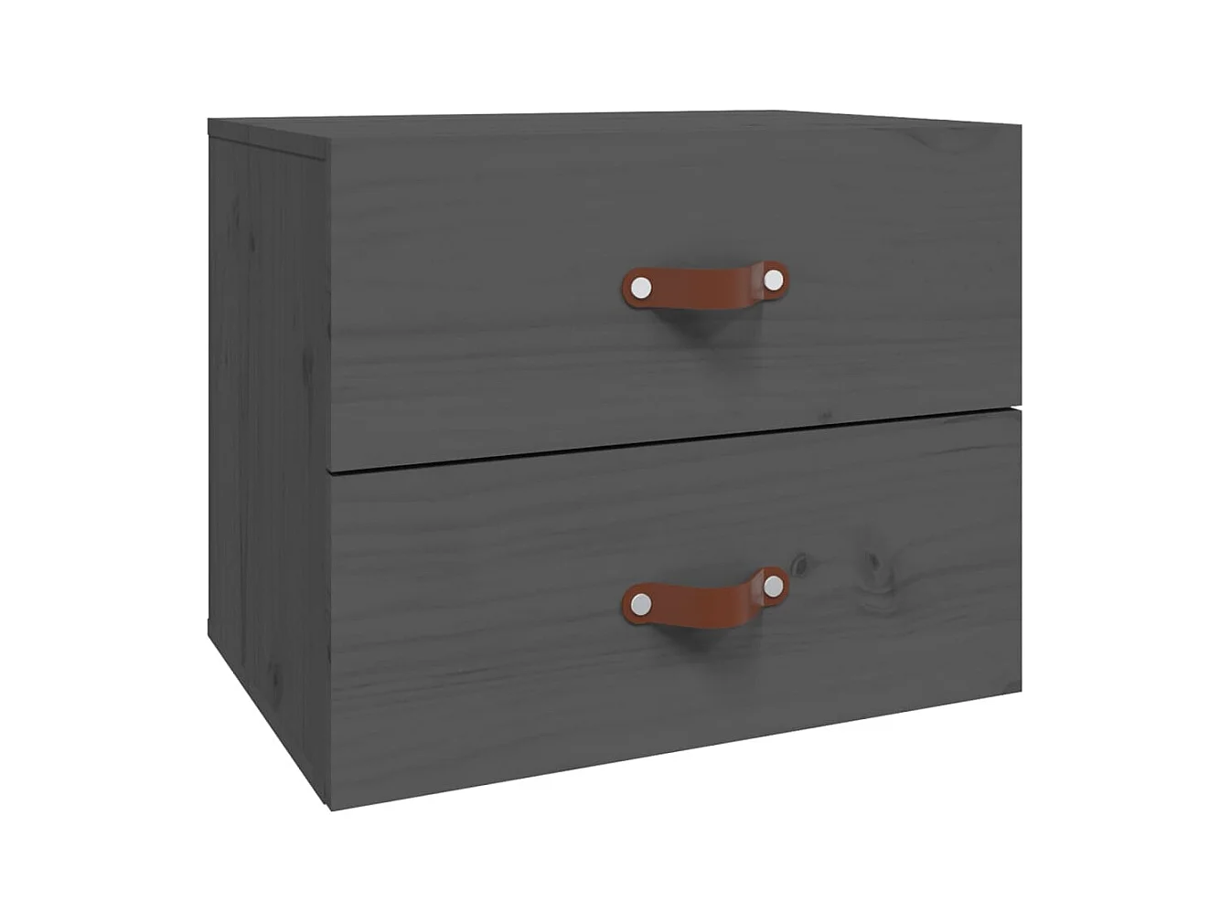 Elmont  Table de chevet murale Gris 50x36x40 cm