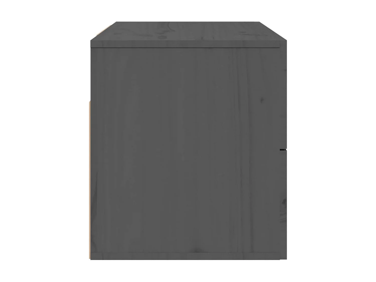 Elmont  Table de chevet murale Gris 50x36x40 cm