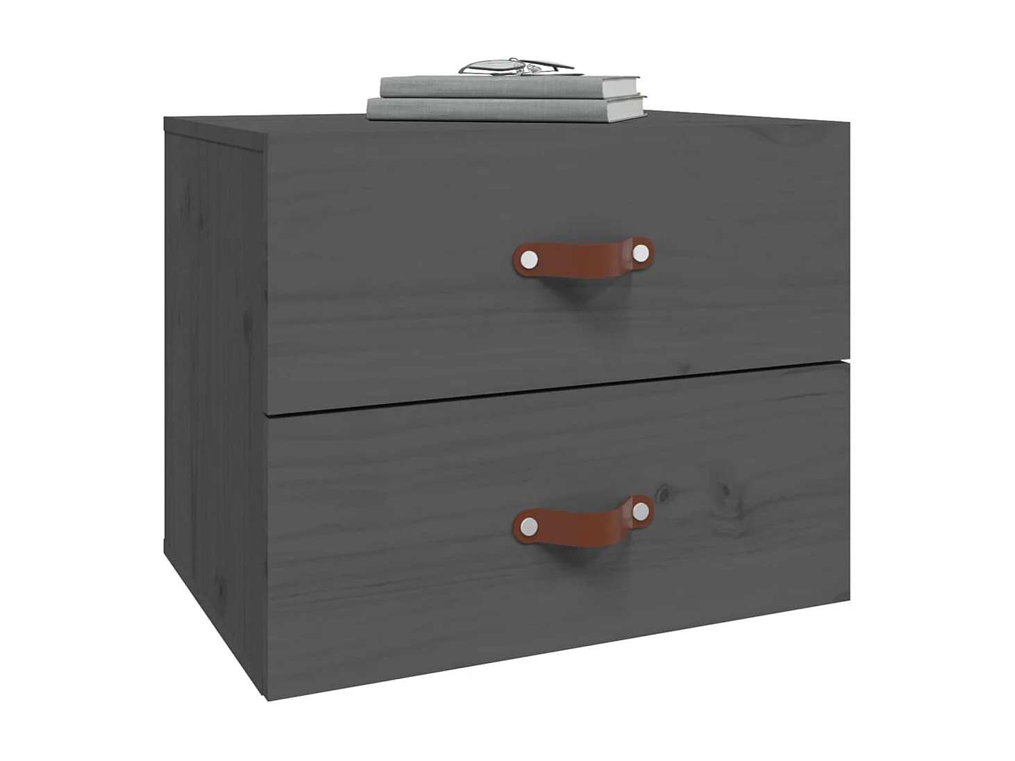 Elmont  Wand-Nachttisch Grau 50x36x40 cm