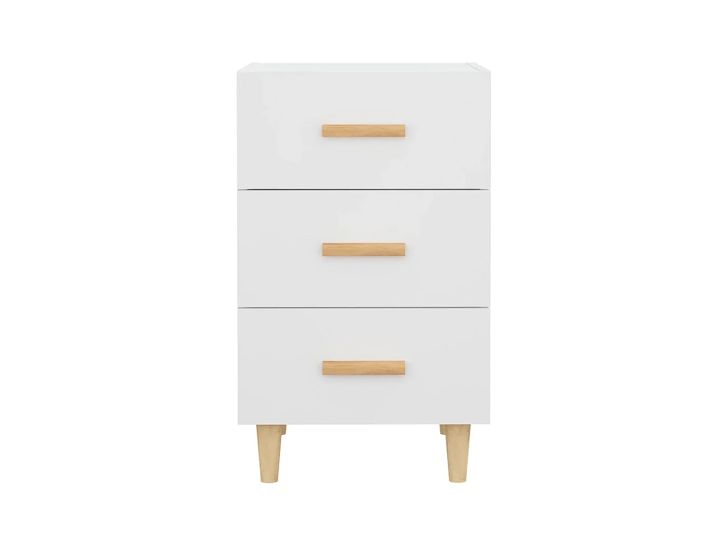 Cash  Table de chevet blanc 40x40x66 cm bois d'ingénierie