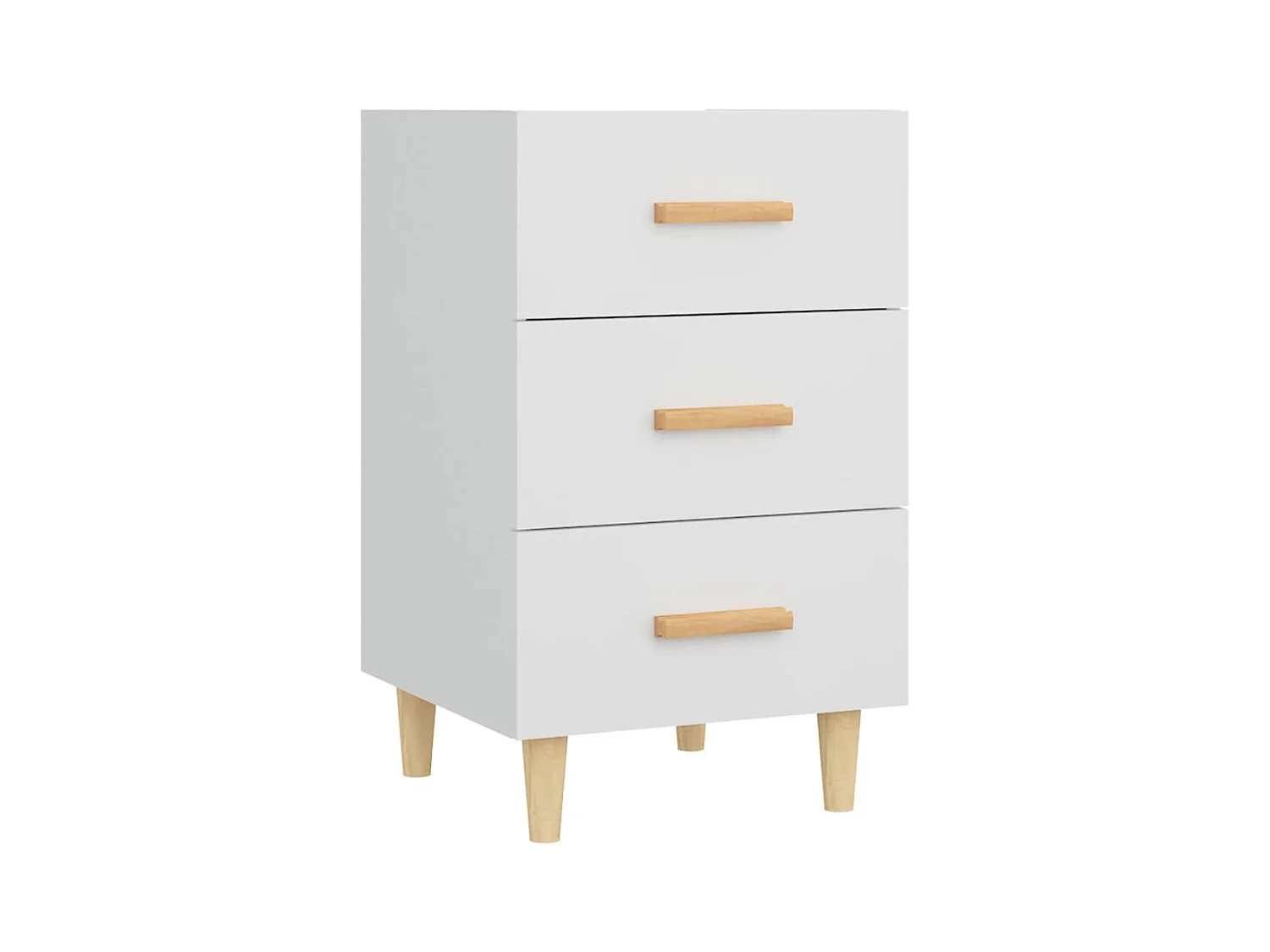 Cash  Table de chevet blanc 40x40x66 cm bois d'ingénierie