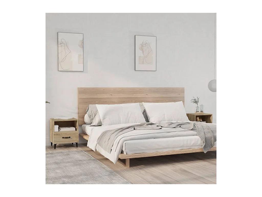 Weedsport  Tables de chevet 2 pcs Chêne Sonoma Bois d'ingénierie