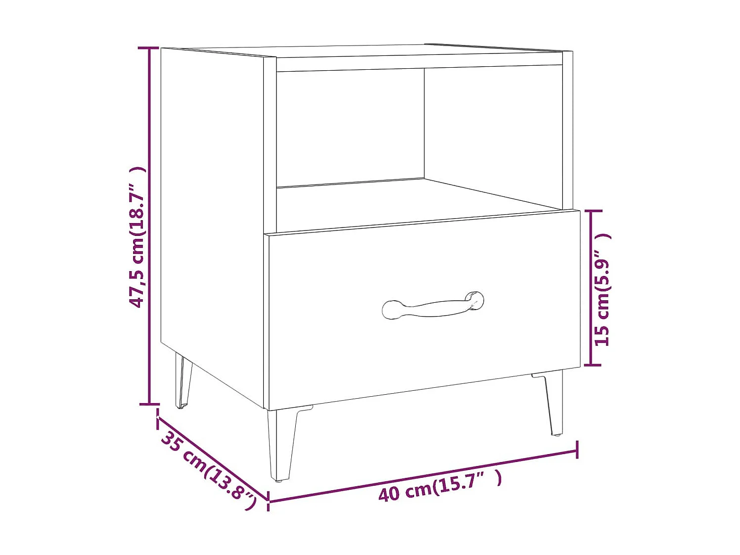 Weedsport  Tables de chevet 2 pcs Chêne Sonoma Bois d'ingénierie