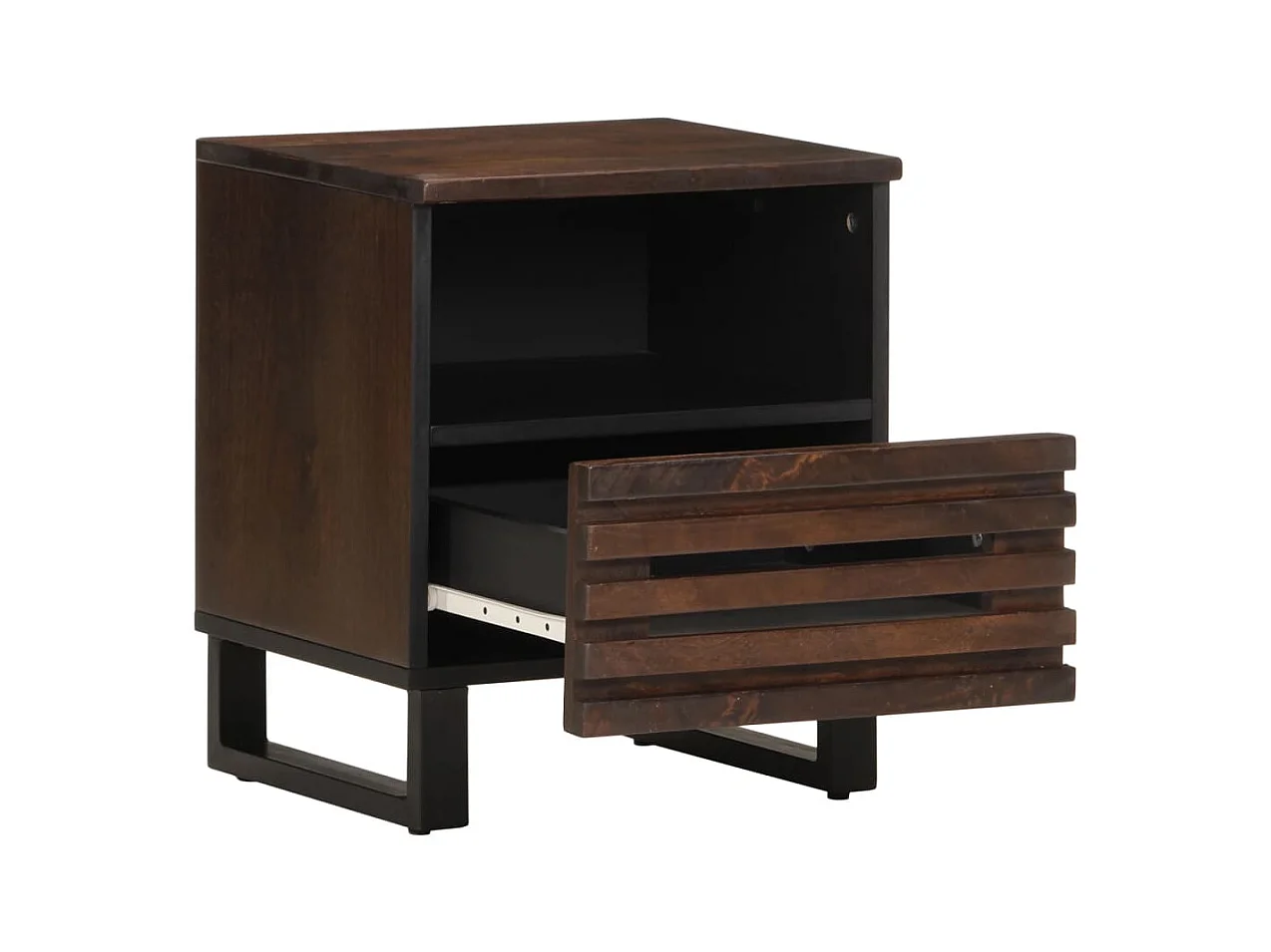 Murdin  Tables de chevet 2 pcs 40x34x46 cm bois de manguier massif