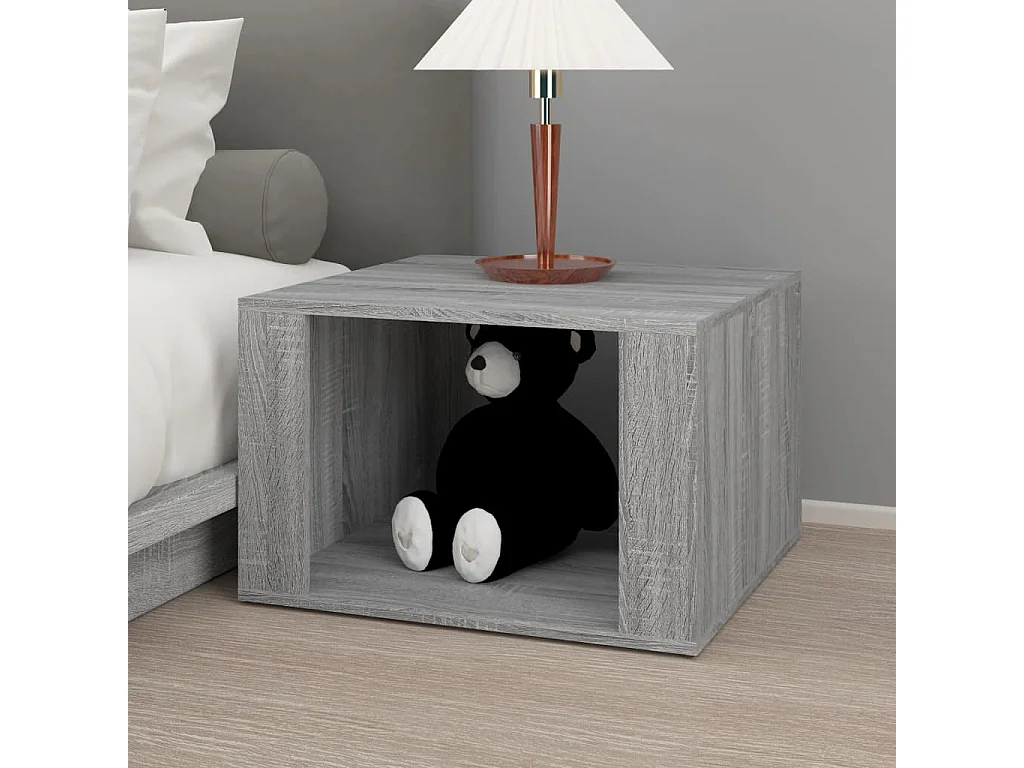 Zalindra  Table de chevet Sonoma gris 57x55x36 cm Bois d'ingénierie