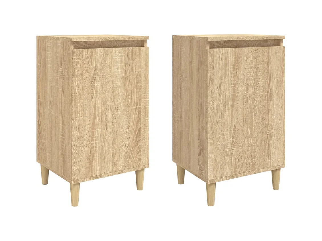 Samir  Tables de chevet 2pcs chêne sonoma 40x35x70cm bois d'ingénierie