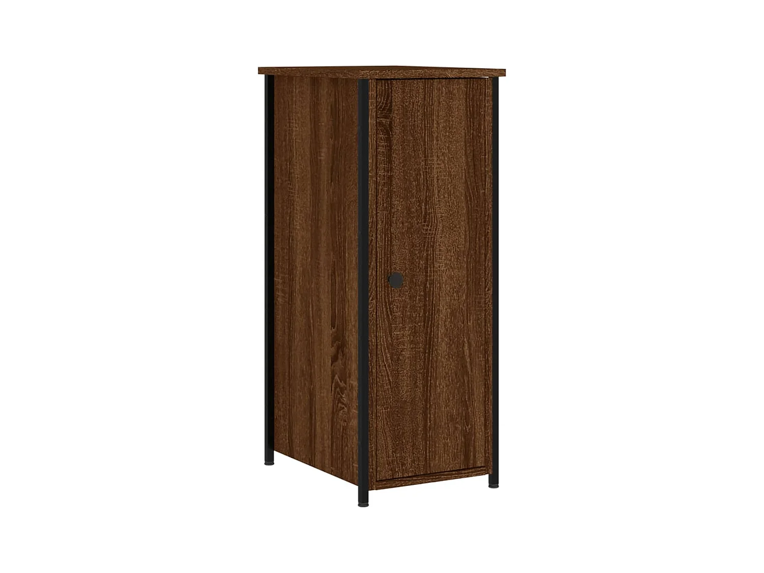 Kearney  Table de chevet chêne marron 32x42x80 cm bois d'ingénierie