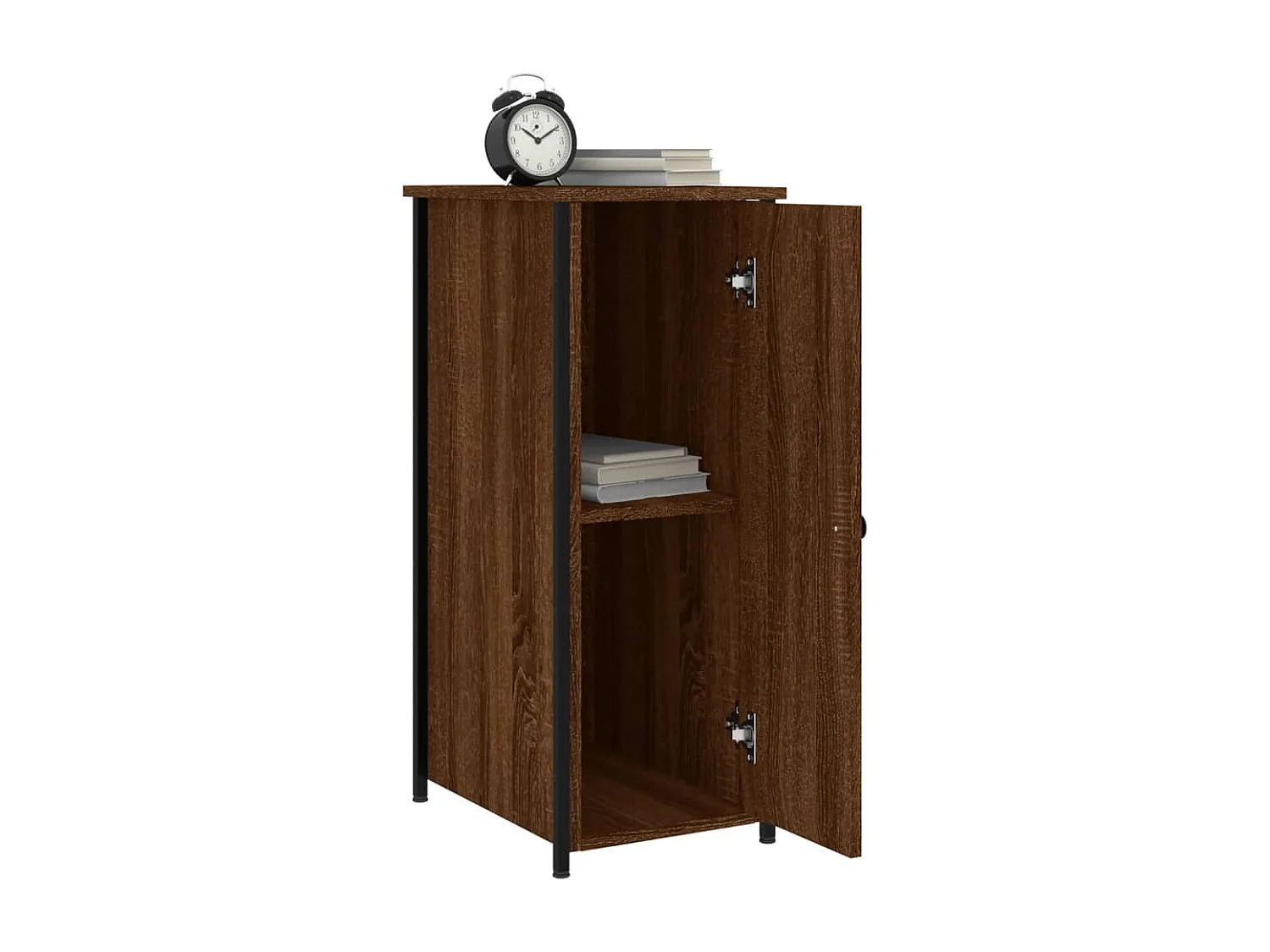 Kearney  Table de chevet chêne marron 32x42x80 cm bois d'ingénierie