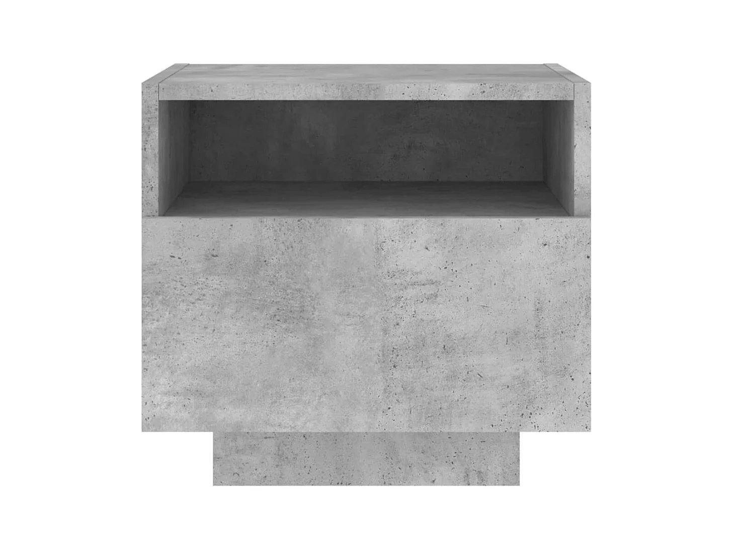 Simo  Armoires de chevet avec lumières LED 2 pcs gris béton