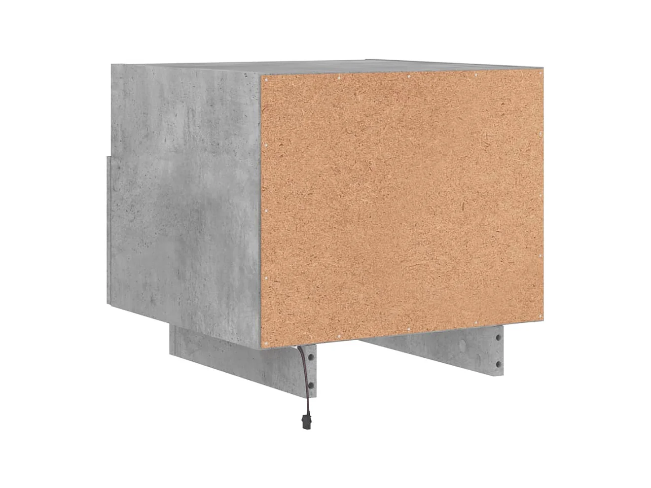 Simo  Armoires de chevet avec lumières LED 2 pcs gris béton