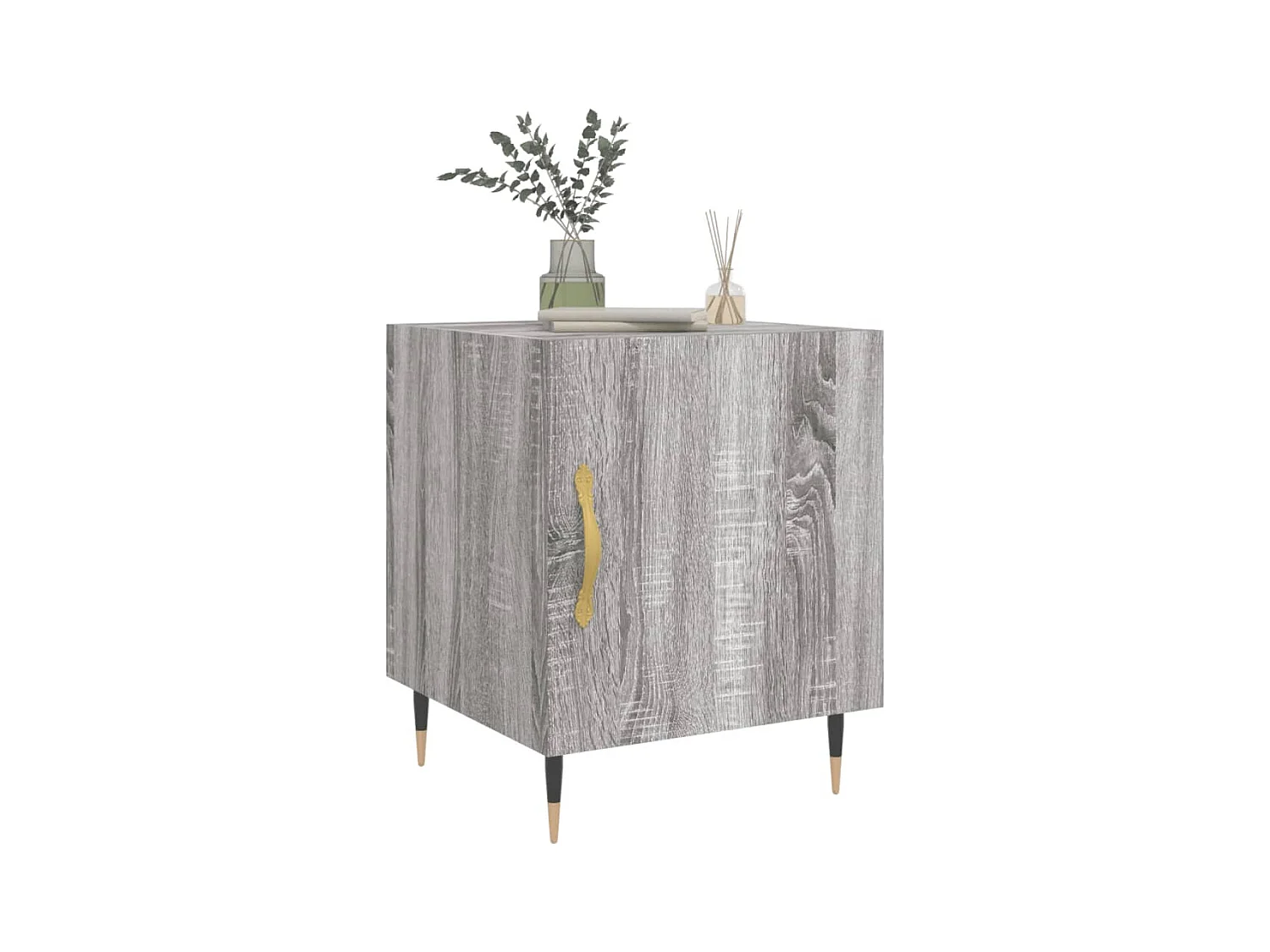 Hayke  Tables de chevet 2 pcs sonoma gris 40x40x50cm bois d'ingénierie