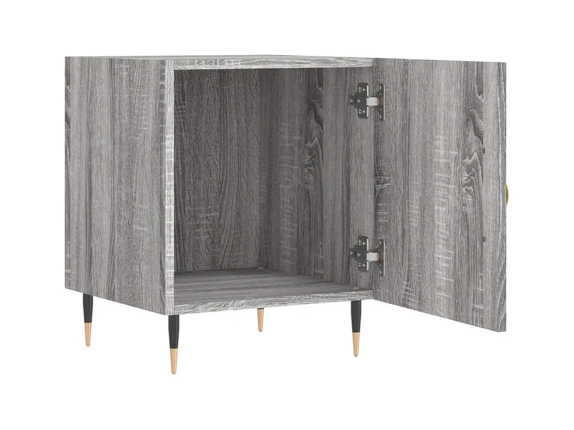 Hayke  Tables de chevet 2 pcs sonoma gris 40x40x50cm bois d'ingénierie