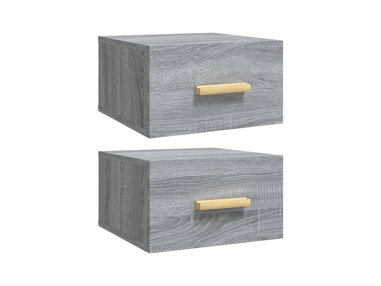 Cody  Tables de chevet murales 2 pcs sonoma gris 35x35x20 cm