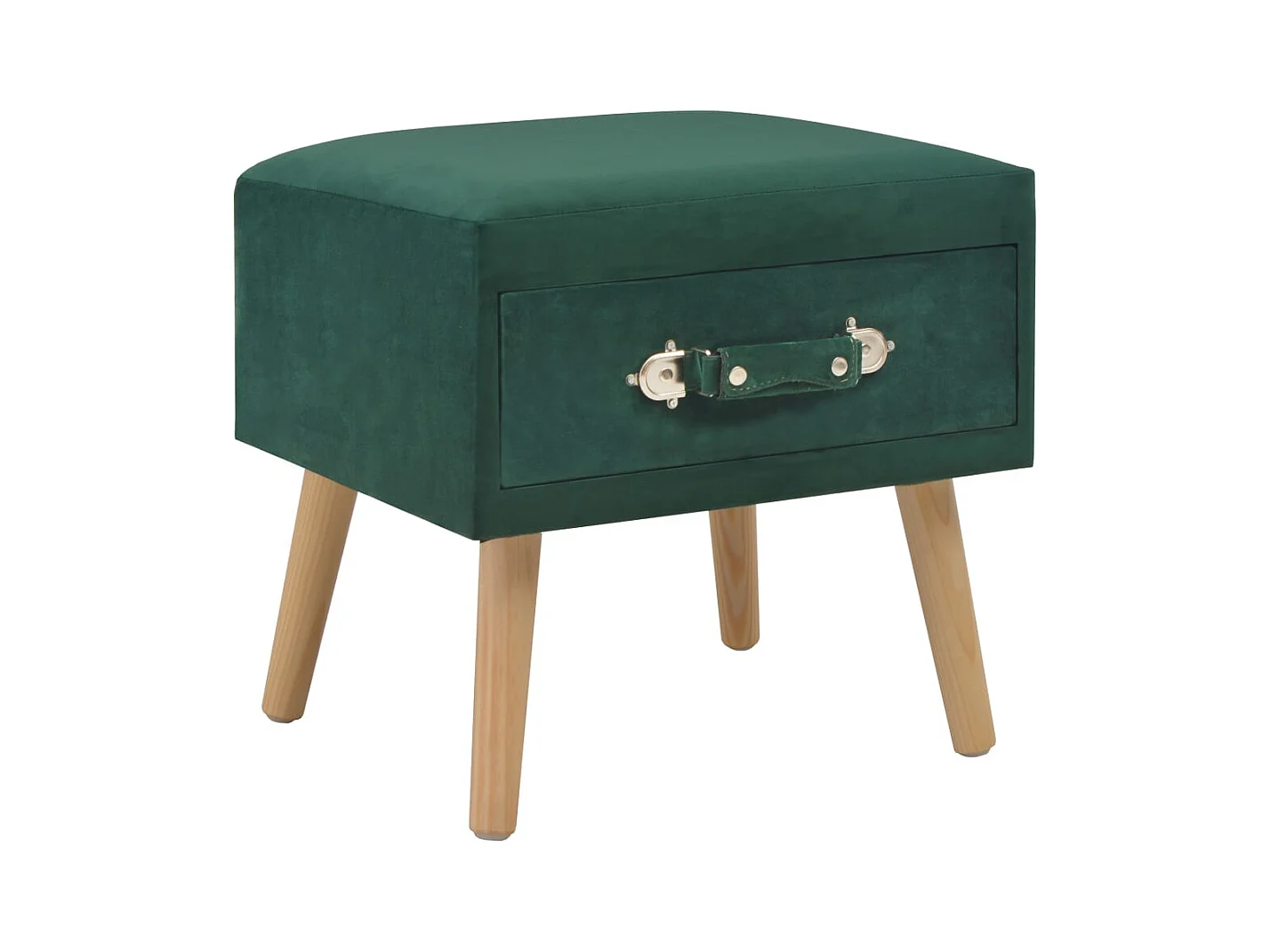 Dorien  Tables de chevet 2 pcs Vert 40x35x40 cm Velours