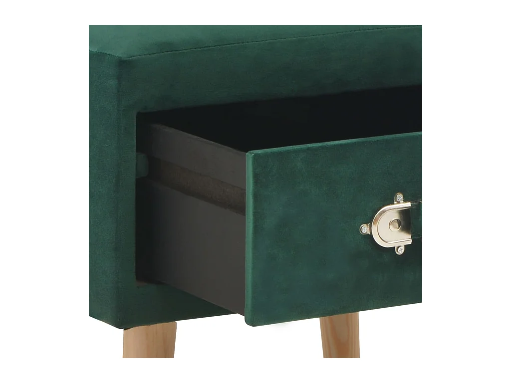 Dorien  Tables de chevet 2 pcs Vert 40x35x40 cm Velours