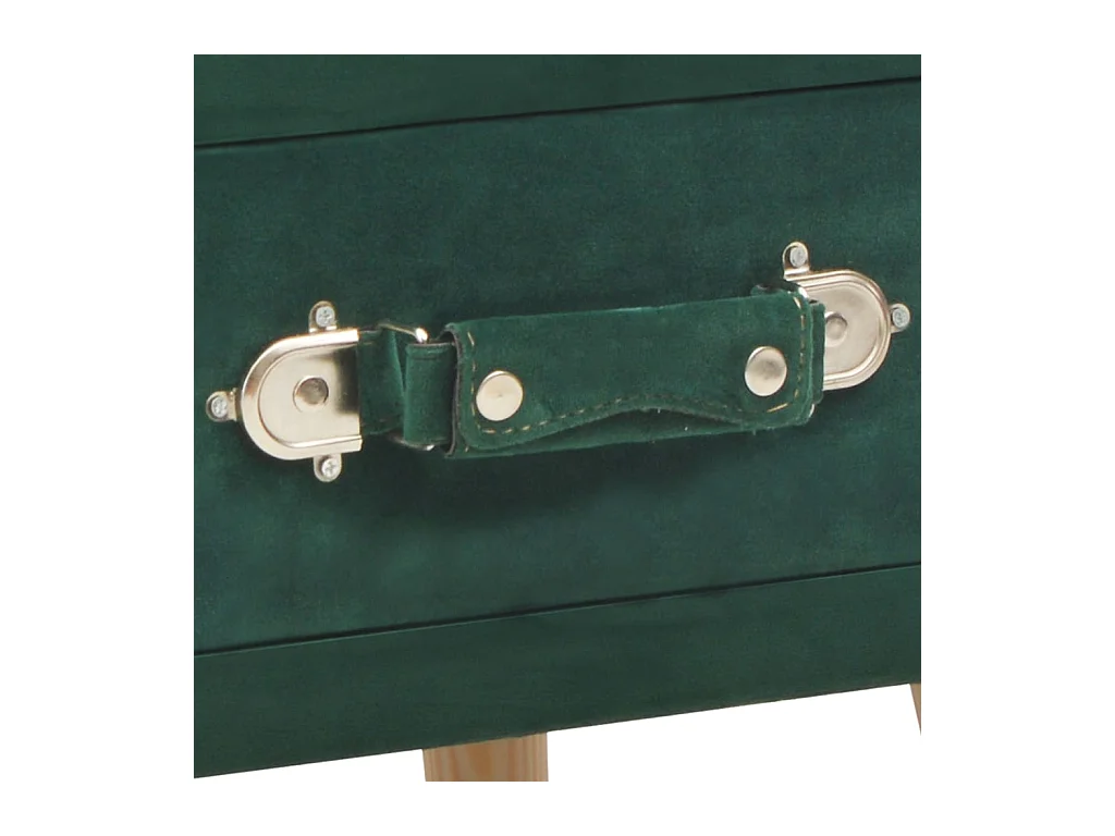 Dorien  Tables de chevet 2 pcs Vert 40x35x40 cm Velours