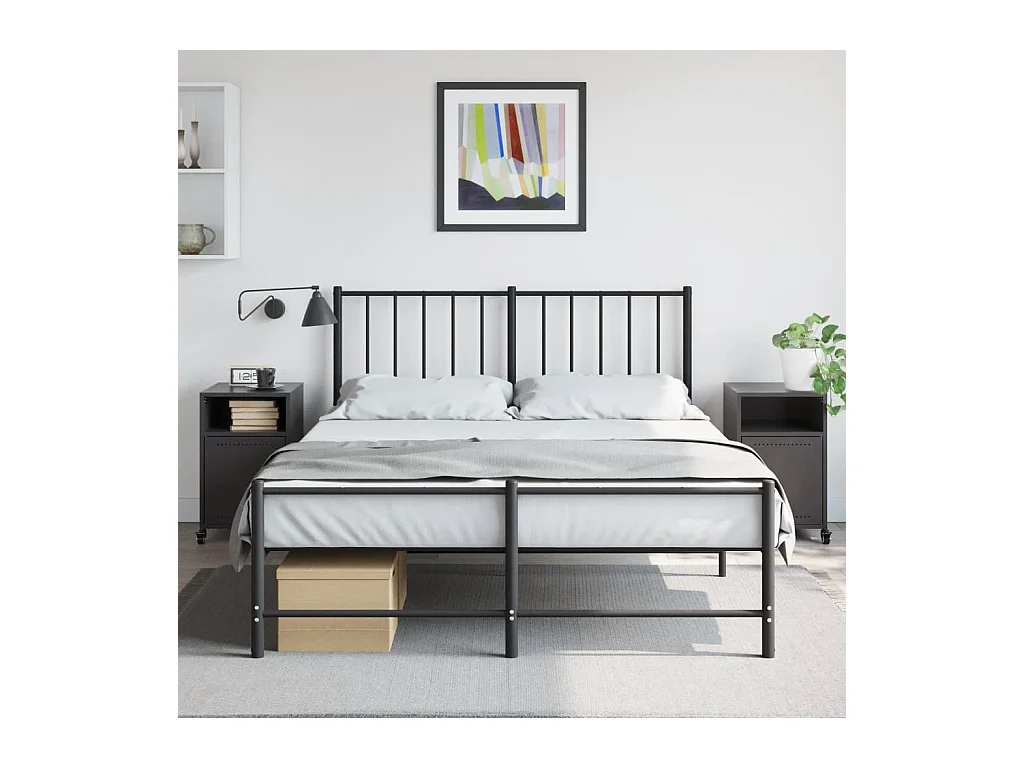 Jana  Tables de chevet 2 pcs noir 36x39x59 cm acier