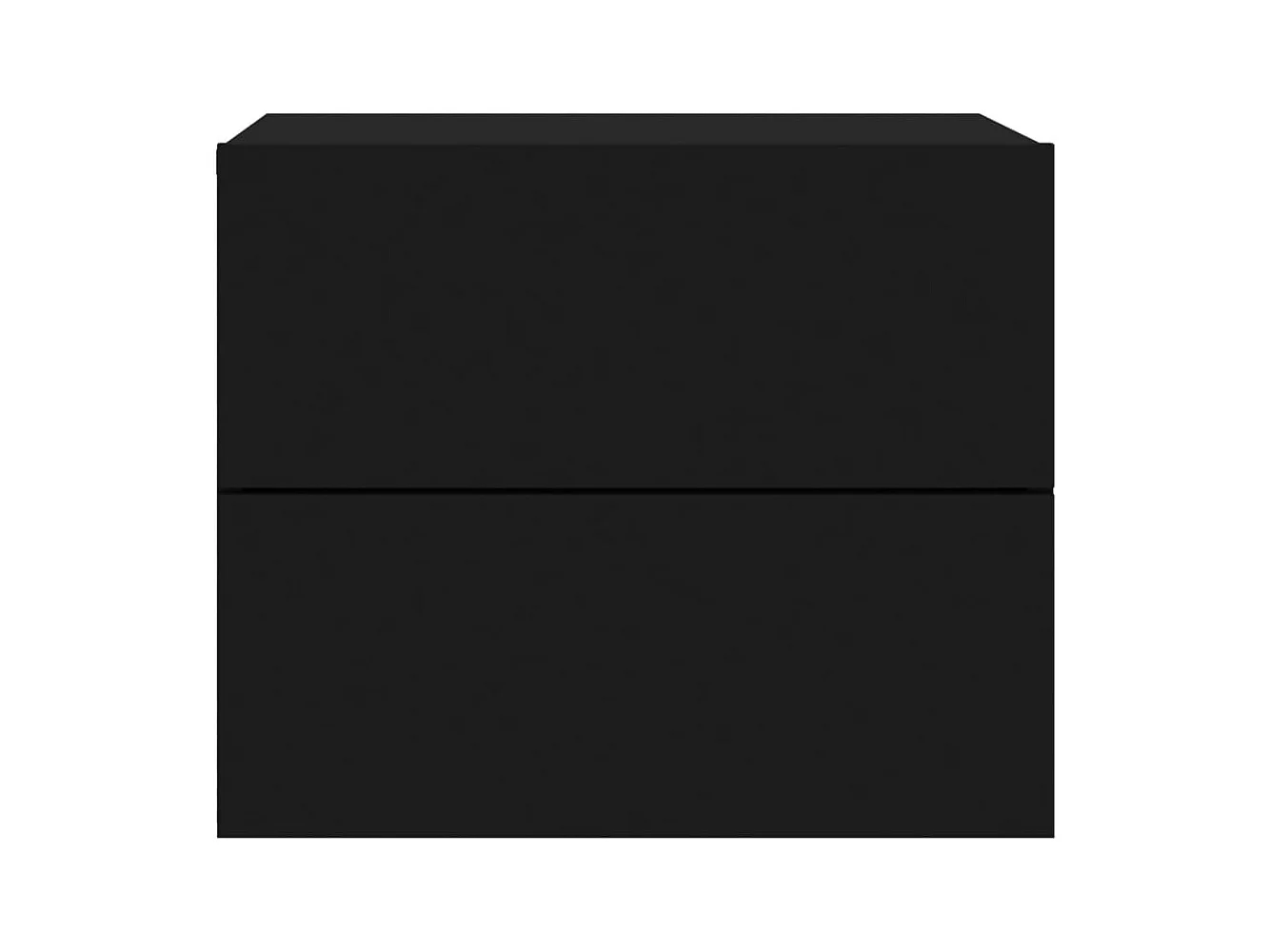 Rhylan  Table de chevet murale avec lumières LED noir