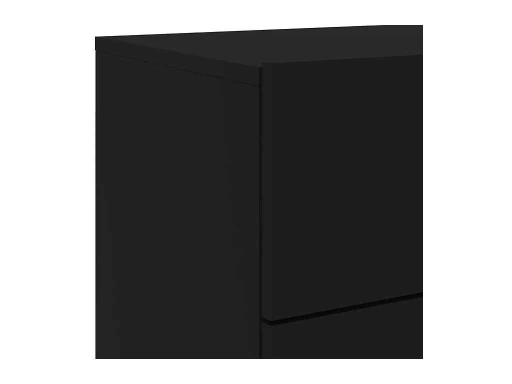 Rhylan  Table de chevet murale avec lumières LED noir