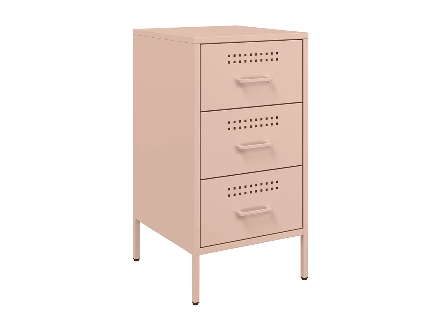 Vyndor  Tables de chevet 2 pcs rose 36x39x68 cm acier