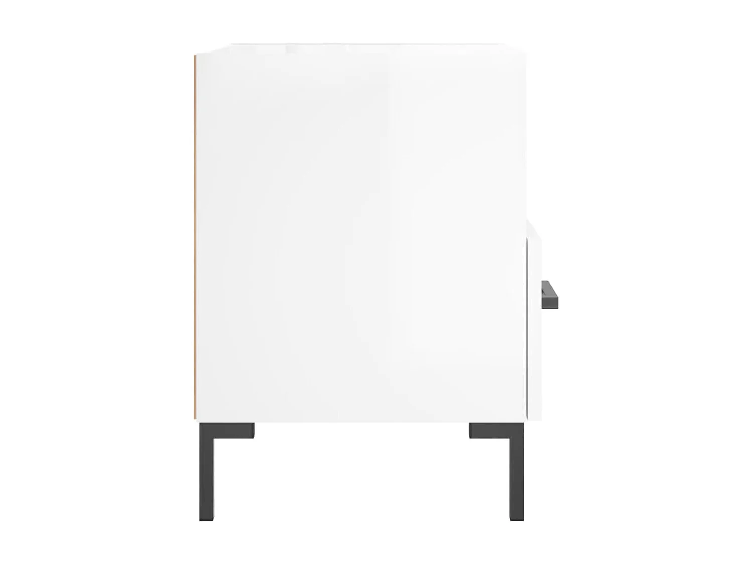 Paul-Henri  Tables de chevet 2 pcs blanc brillant 40x35x47,5 cm