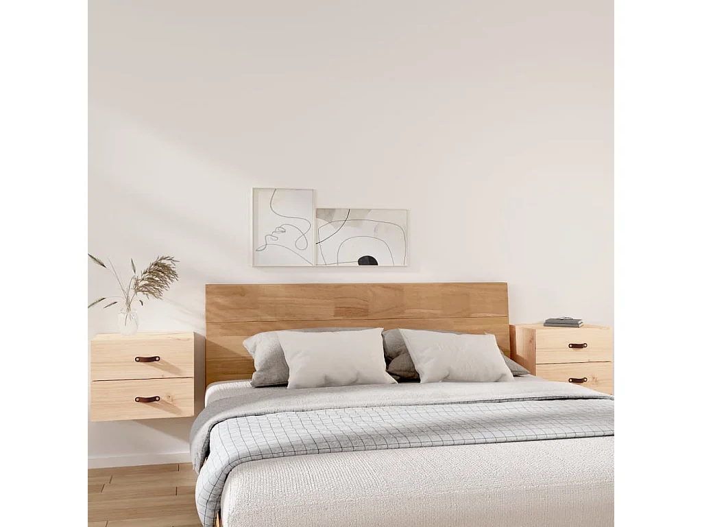 Elmont  Tables de chevet murales 2 pcs 50x36x40 cm