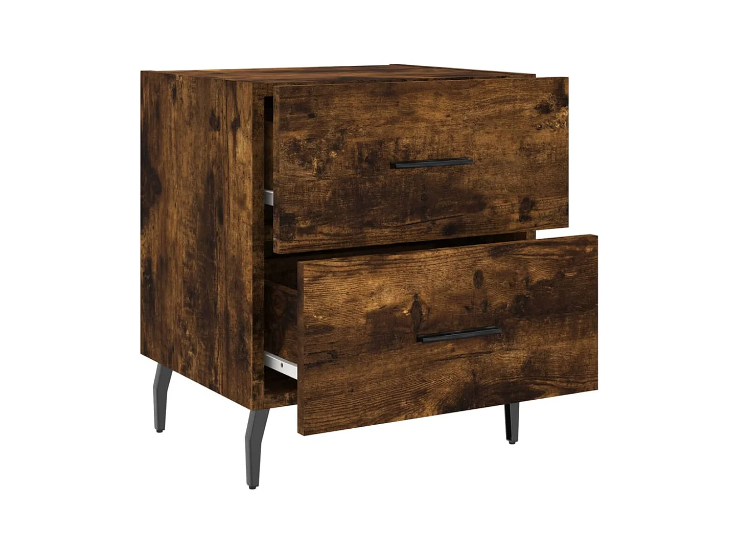 Brad John  Tables de chevet 2pcs chêne fumé 40x35x47,5cm bois d’ingénierie