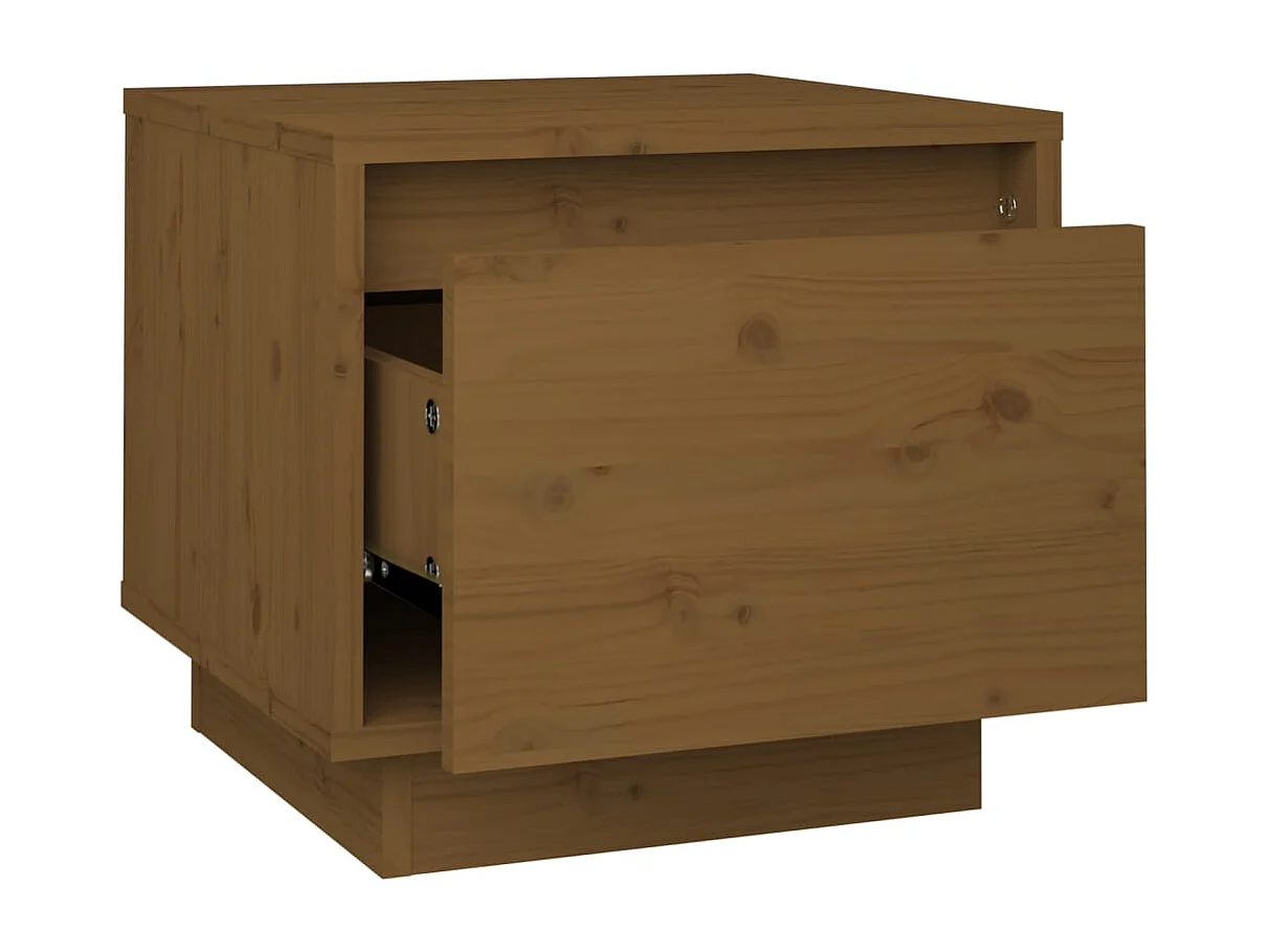 Vidgar  Tables de chevet 2pcs Marron miel 35x34x32cm Bois de pin solide