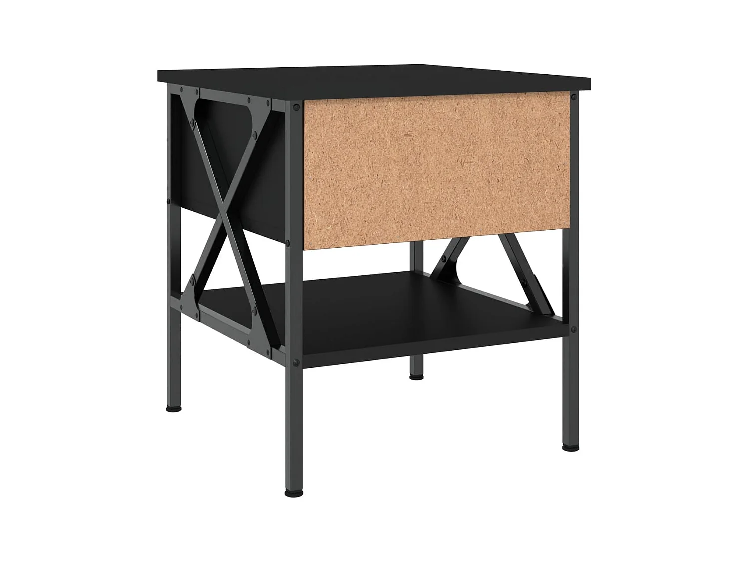 Wit  Table de chevet noir 40x42x45 cm bois d’ingénierie