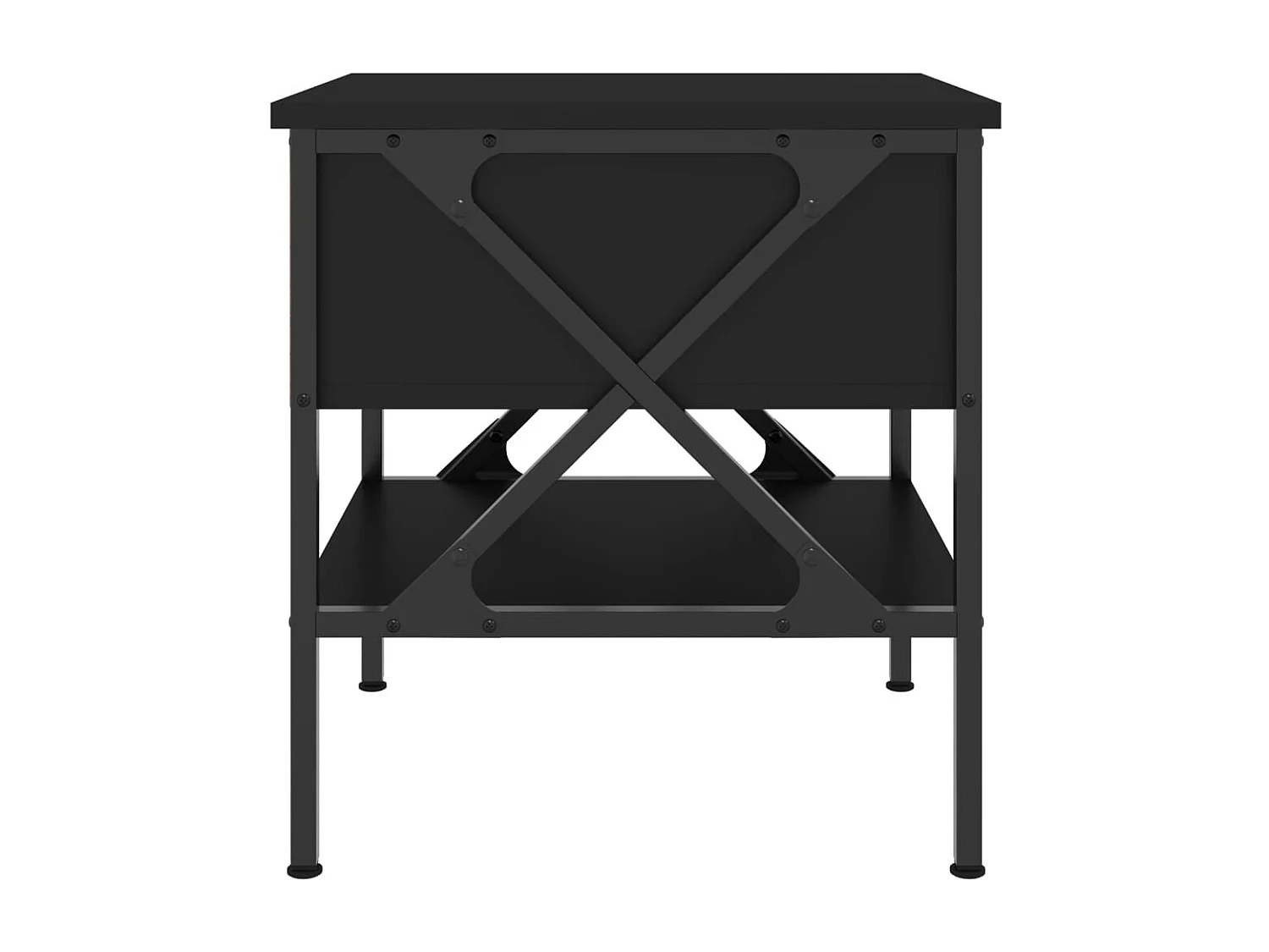 Wit  Table de chevet noir 40x42x45 cm bois d’ingénierie