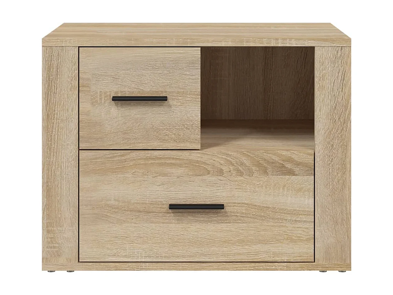 Sybe  Table de chevet Chêne sonoma 60x36x45 cm Bois d'ingénierie