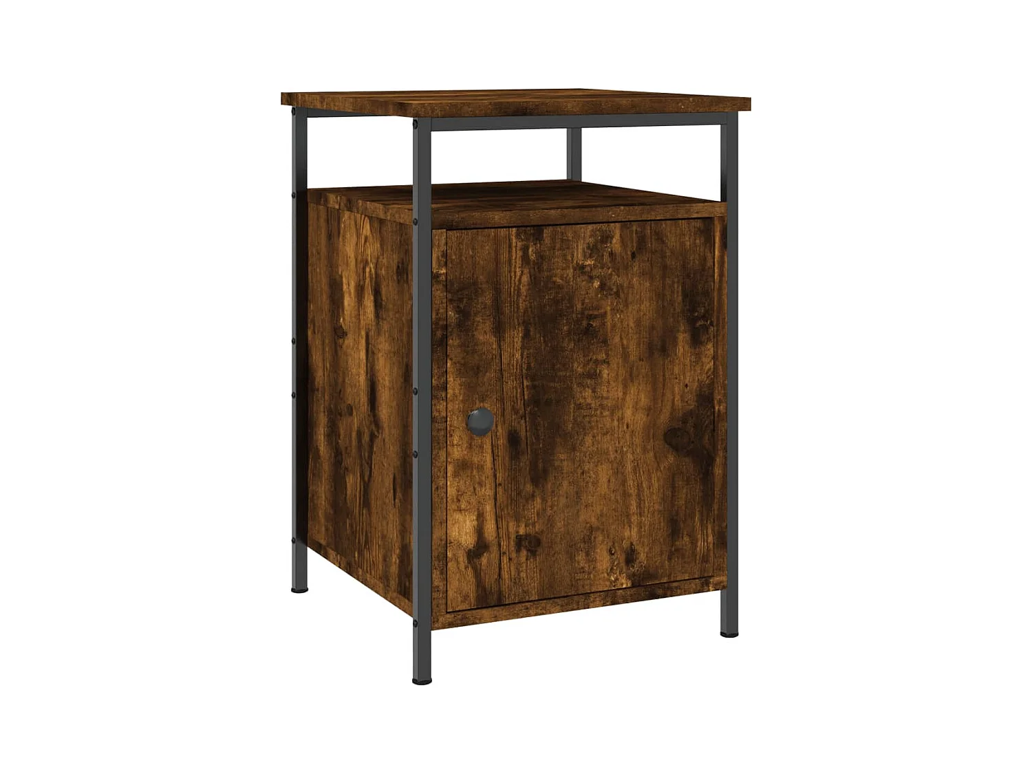 Jalindra  Table de chevet chêne fumé 40x42x60 cm bois d'ingénierie