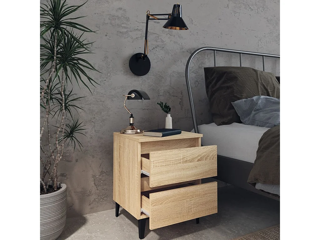 Orvieto  Table de chevet chêne sonoma 40x35x50 cm bois d'ingénierie