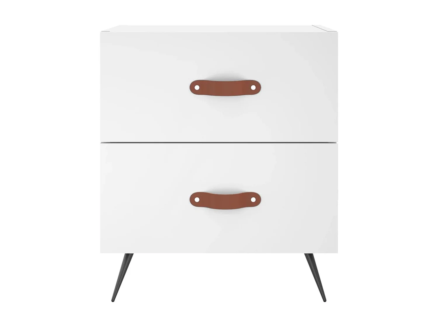 Yvella  Table de chevet blanc 40x35x47,5 cm bois d’ingénierie