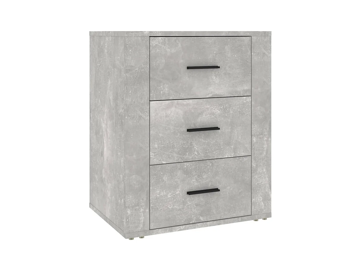 Claudio  Table de chevet Gris béton 50x36x60 cm Bois d'ingénierie