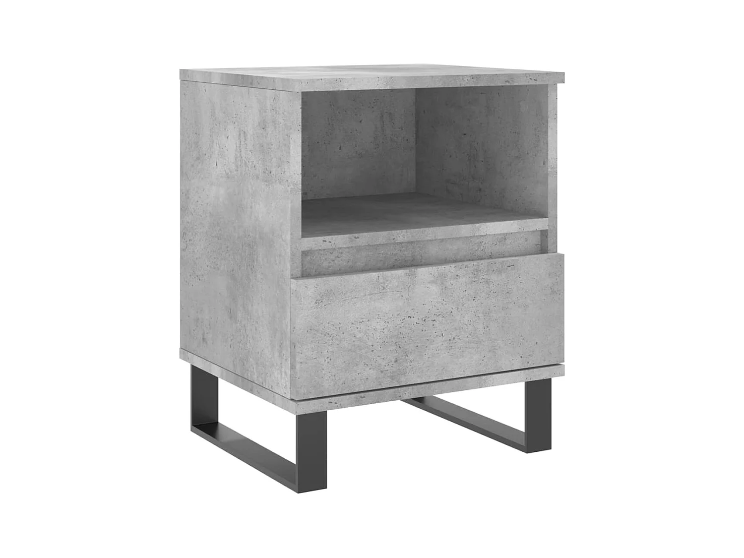 Pau  Table de chevet gris béton 40x35x50 cm bois d’ingénierie