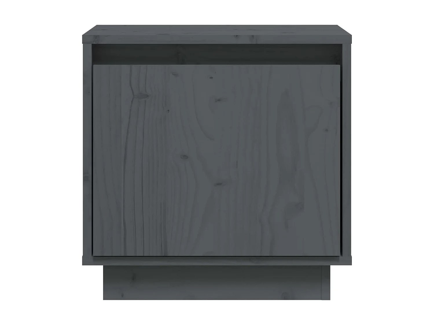 Henk  Table de chevet Gris 40x30x40 cm Bois de pin solide