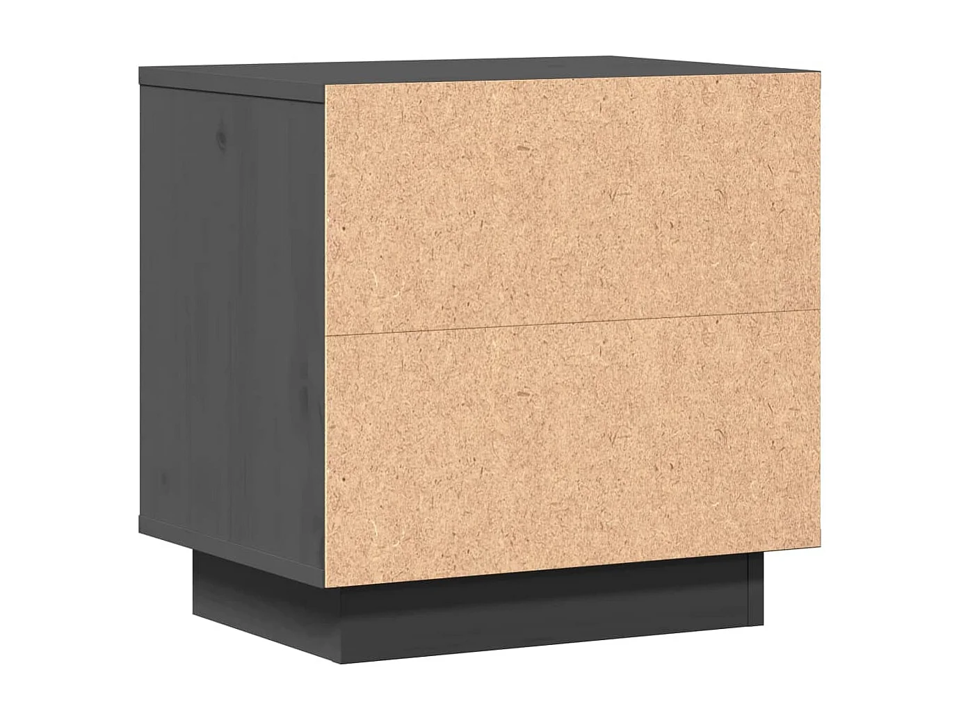 Henk  Table de chevet Gris 40x30x40 cm Bois de pin solide