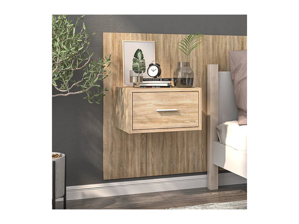 Saffira  Wand-Nachttische 2 Stk. Sonoma-Eiche