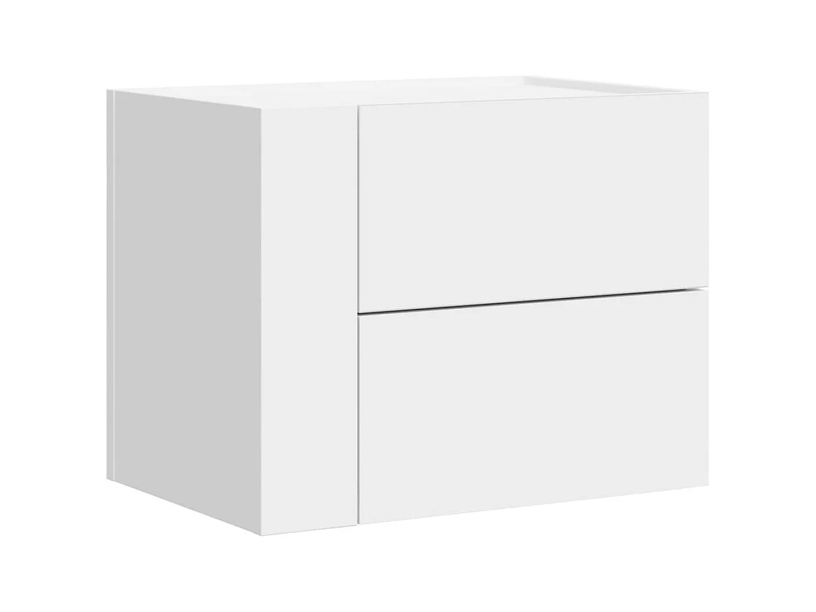 Dayton  Table de chevet murale blanc 45x30x35 cm