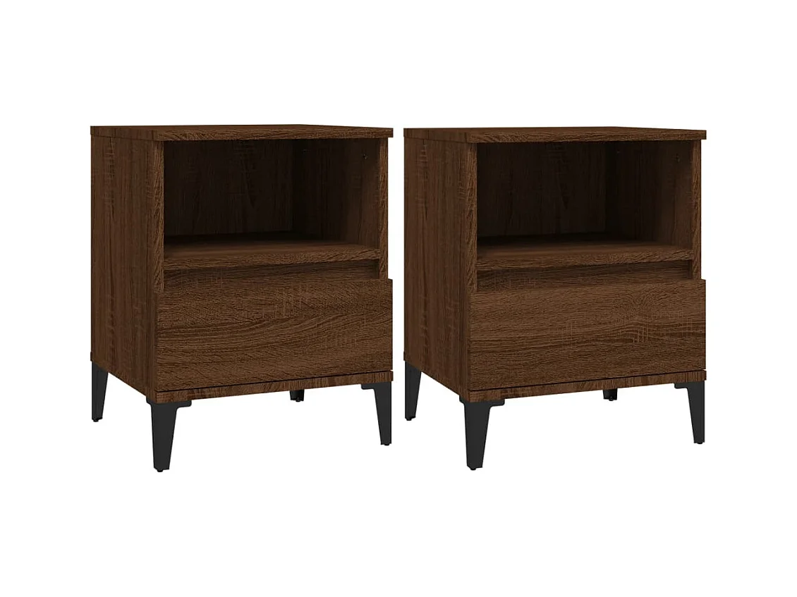 Centennial  Tables de chevet 2 pcs Chêne marron 40x35x50 cm