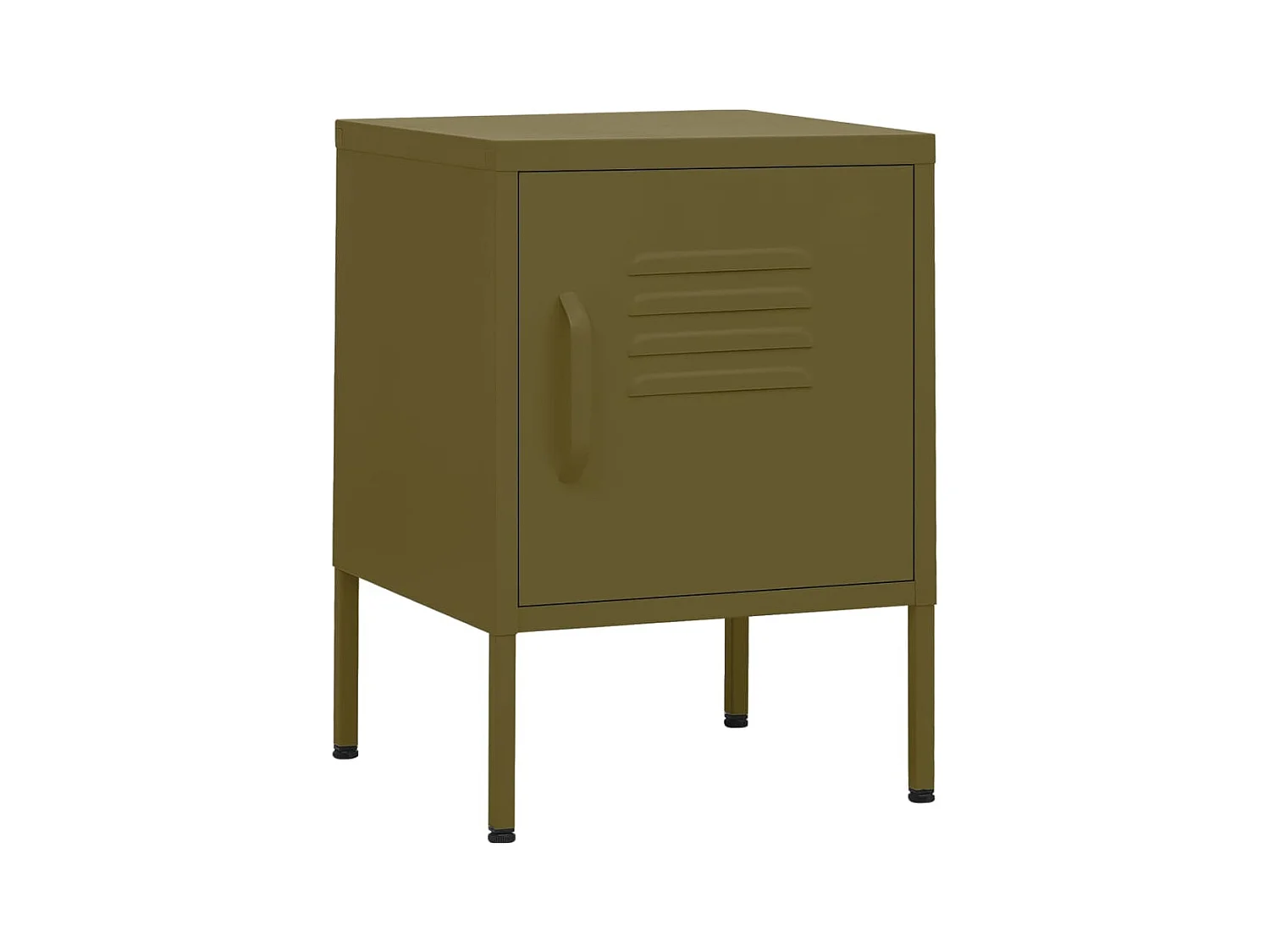 Lakeland  Table de chevet Vert olive 35x35x51 cm Acier