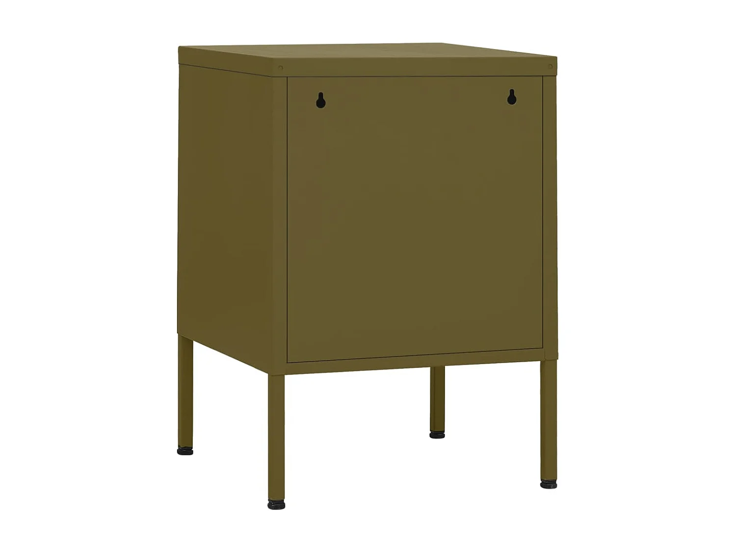 Lakeland  Table de chevet Vert olive 35x35x51 cm Acier