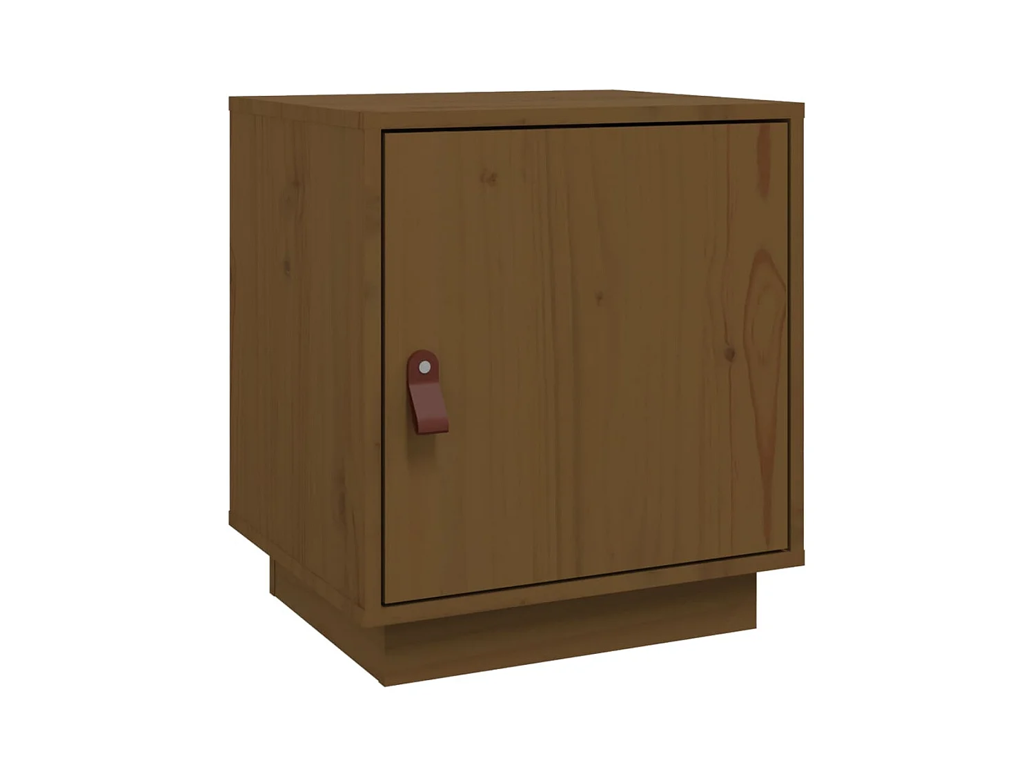 Clark Mills  Comodino Marrone Ambrato 40x34x45 cm in Legno Massello di Pino
