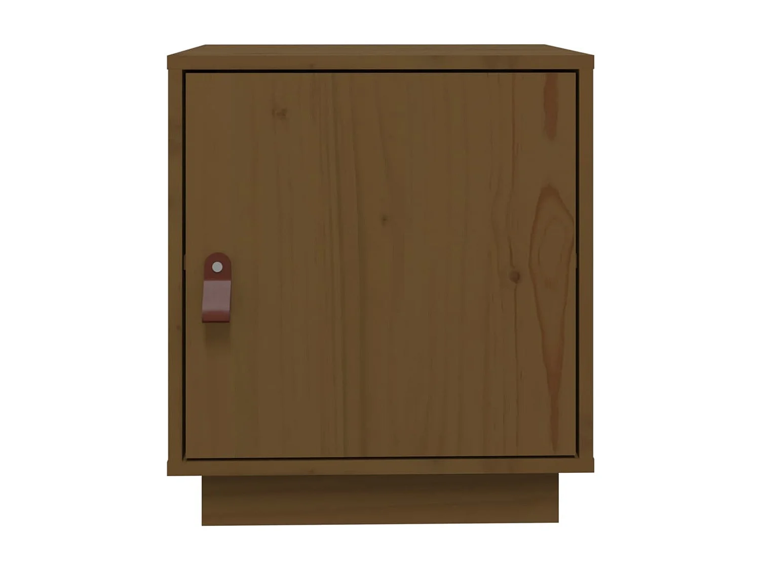 Clark Mills  Mesita de noche madera maciza de pino marrón miel 40x34x45 cm