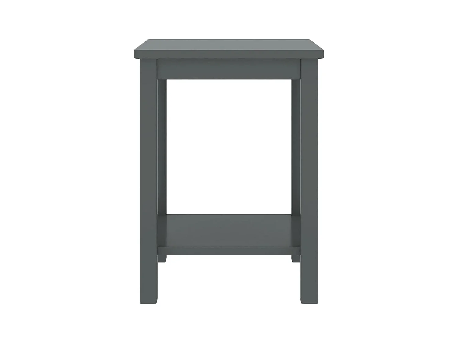 Yasemin  Table de chevet gris foncé 35x30x47 cm bois de pin massif