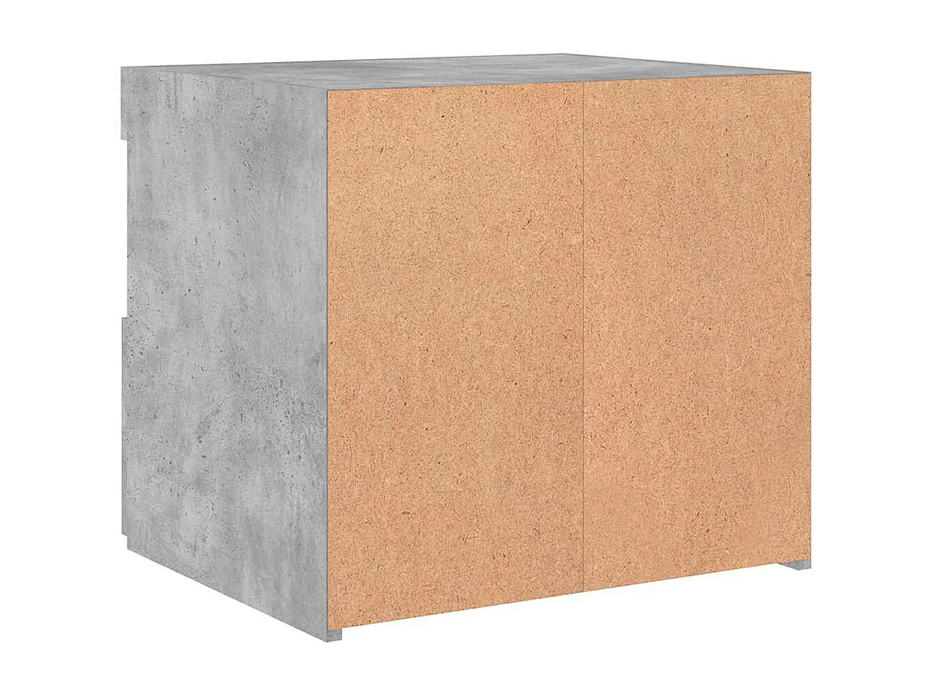 Bishop  Table de chevet avec lumières LED gris béton 50x40x45 cm