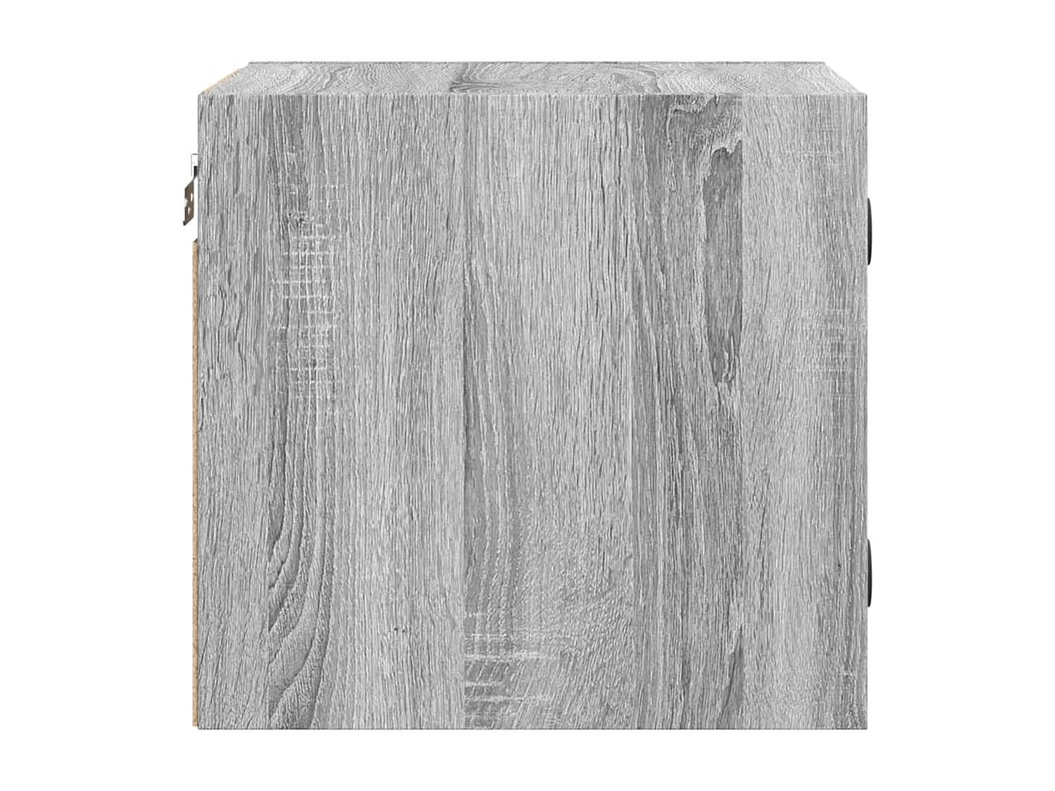 Nihat  Table de chevet avec porte en verre sonoma gris 35x37x35 cm