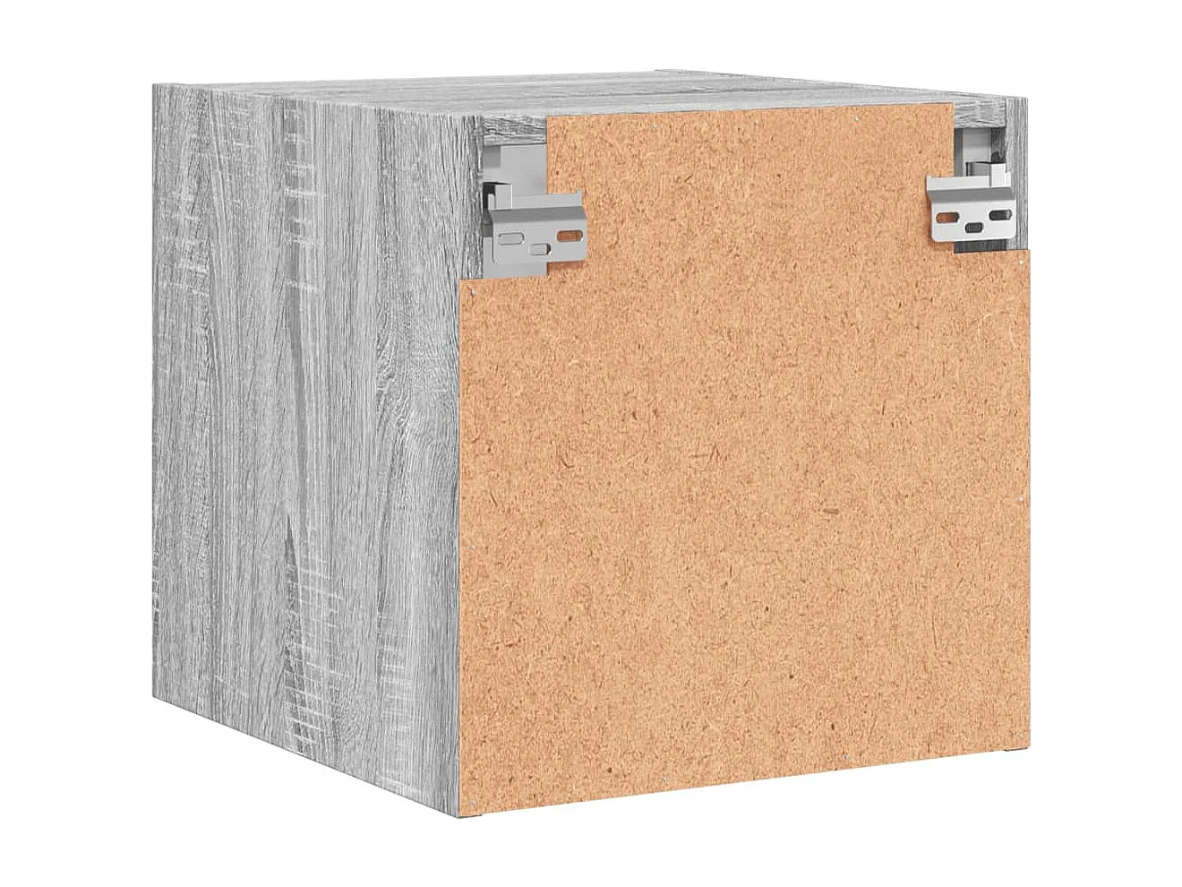 Nihat  Table de chevet avec porte en verre sonoma gris 35x37x35 cm